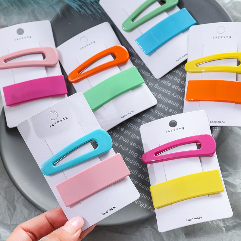 Sét 2 kẹp tóc KAH114 màu sắc dễ thương