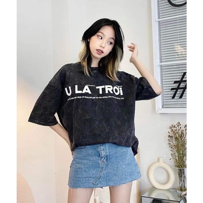 Áo thun cotton tay lỡ unisex -  - ÁO LOANG U LÀ TRỜI - - mẫu hot 2022
