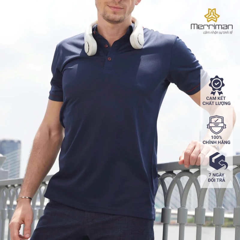 Áo thun polo nam cổ bẻ cao cấp sợi cà phê Merriman mã THMTS042 màu Navy nam tính