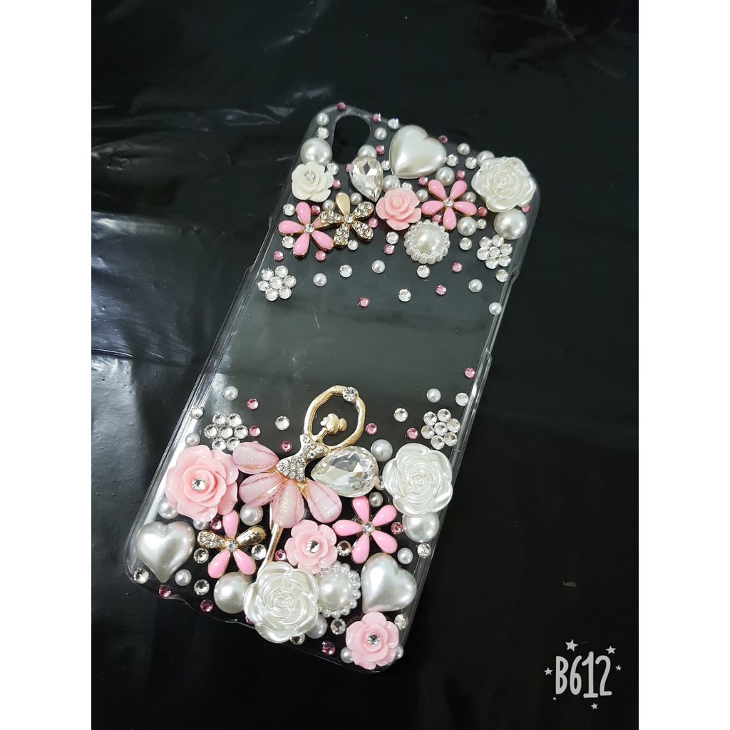 [IB DÒNG ĐT]Ốp lưng handmade đính đá MS 445