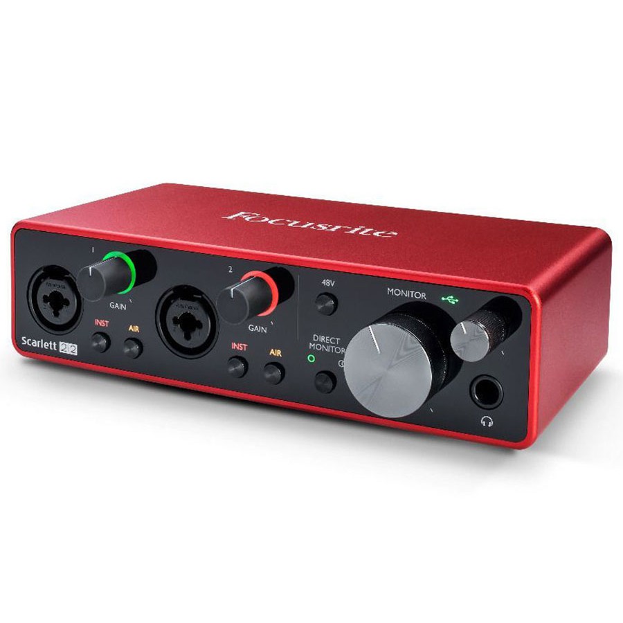 Focusrite Scarlett 2i2 Sound Card Âm Thanh Dành Cho Phòng Thu Âm Chuyên Nghiệp . Bảo Hành 12 Tháng