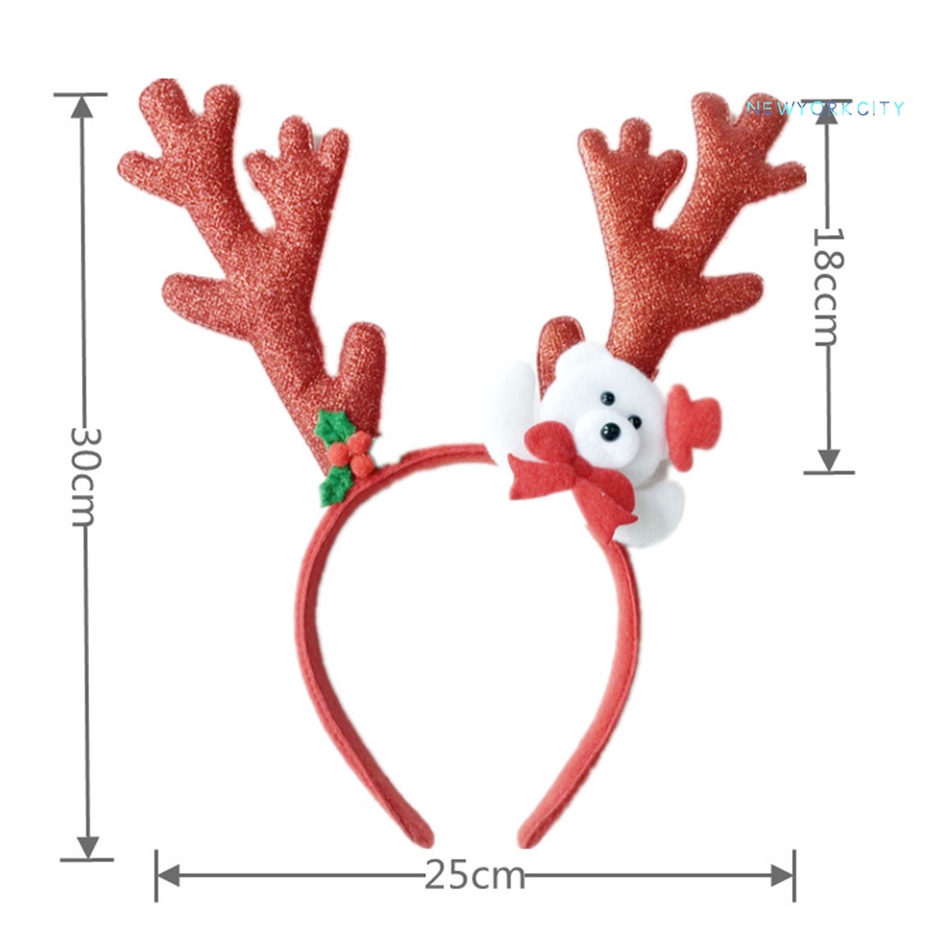 Băng Đô Cài Tóc Hình Sừng Hươu Phong Cách Giáng Sinh Đáng Yêu