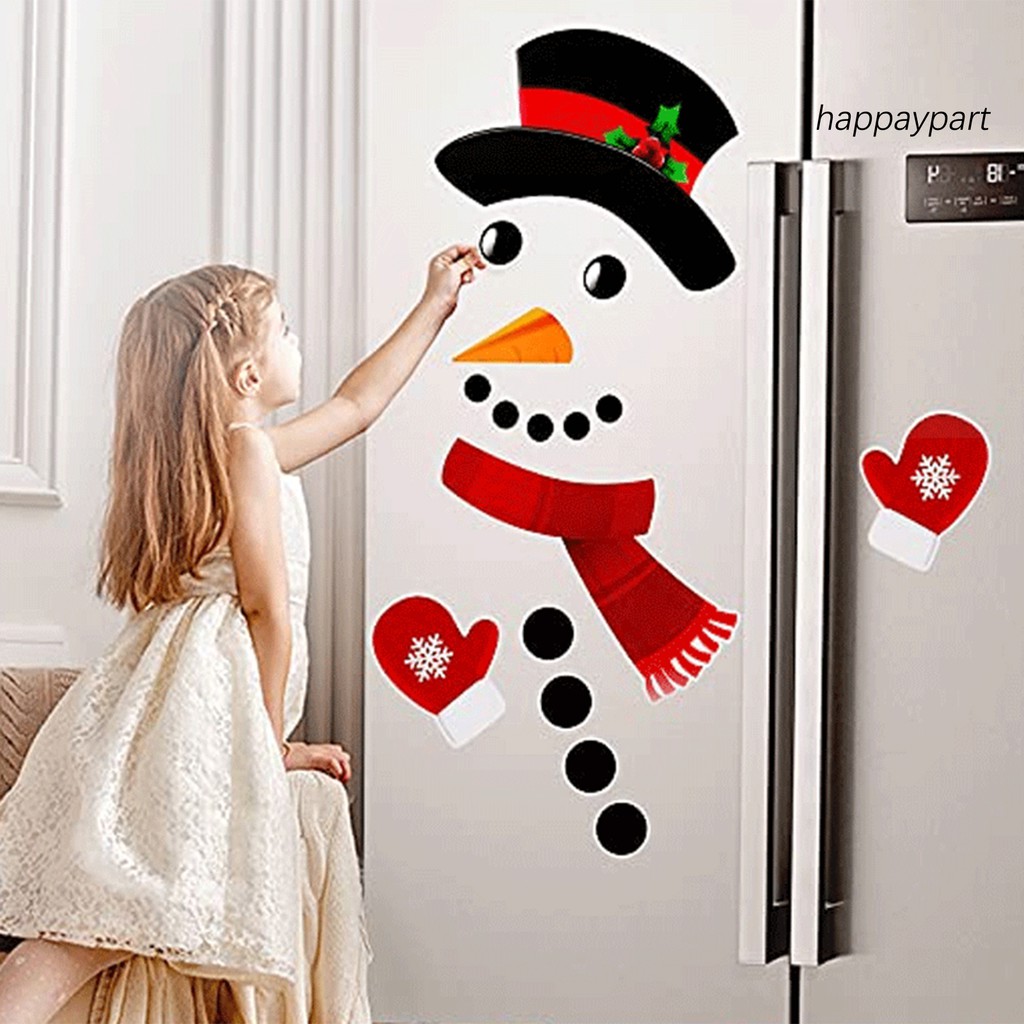 Nam Châm Dán Tủ Lạnh Trang Trí Hình Người Tuyết Giáng Sinh Đáng Yêu