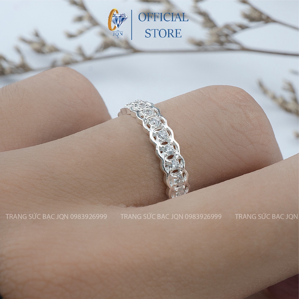 Nhẫn Kim Tiền Bạc JQN Nhẫn Đính Đá Nhỏ N12