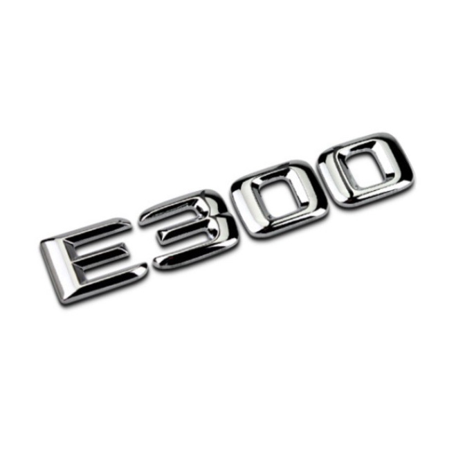 [GIÁ SỐC - HÀNG CHÍNH HÃNG] Decal tem chữ Inox dán đuôi xe ô tô Mercedess E200 và E300