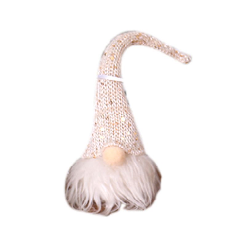 Búp Bê Nhồi Bông Handmade Hình Ông Già Noel Swedish Gnome Có Đèn LED Trang Trí Giáng Sinh