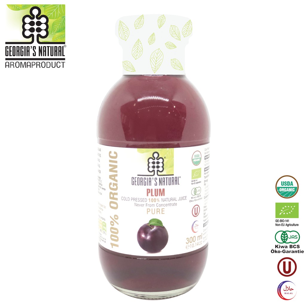 Nước Ép Lạnh 100% Hữu Cơ Trái Mận Tự Nhiên Plum Juice - Georgia's Natural - 300ml