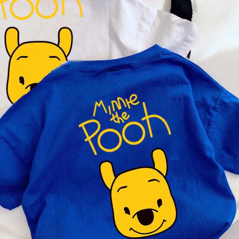 Áo thun bé trai Con Xinh cotton GẤU POOH, áo thun trẻ em từ 5 đến 14 tuổi