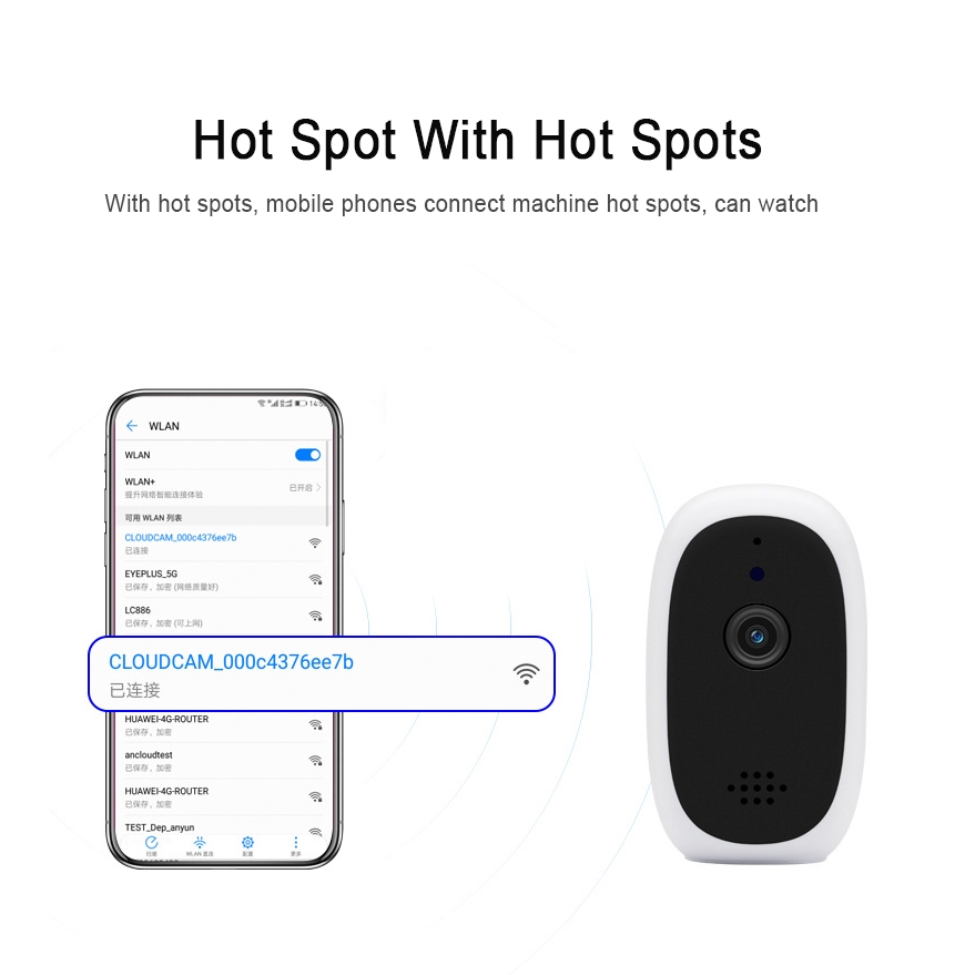 Camera giám sát YCC365 PLUS APP FHD 3MP không dây chế độ quan sát vào ban đêm/ kết nối âm thanh hai chiều | BigBuy360 - bigbuy360.vn