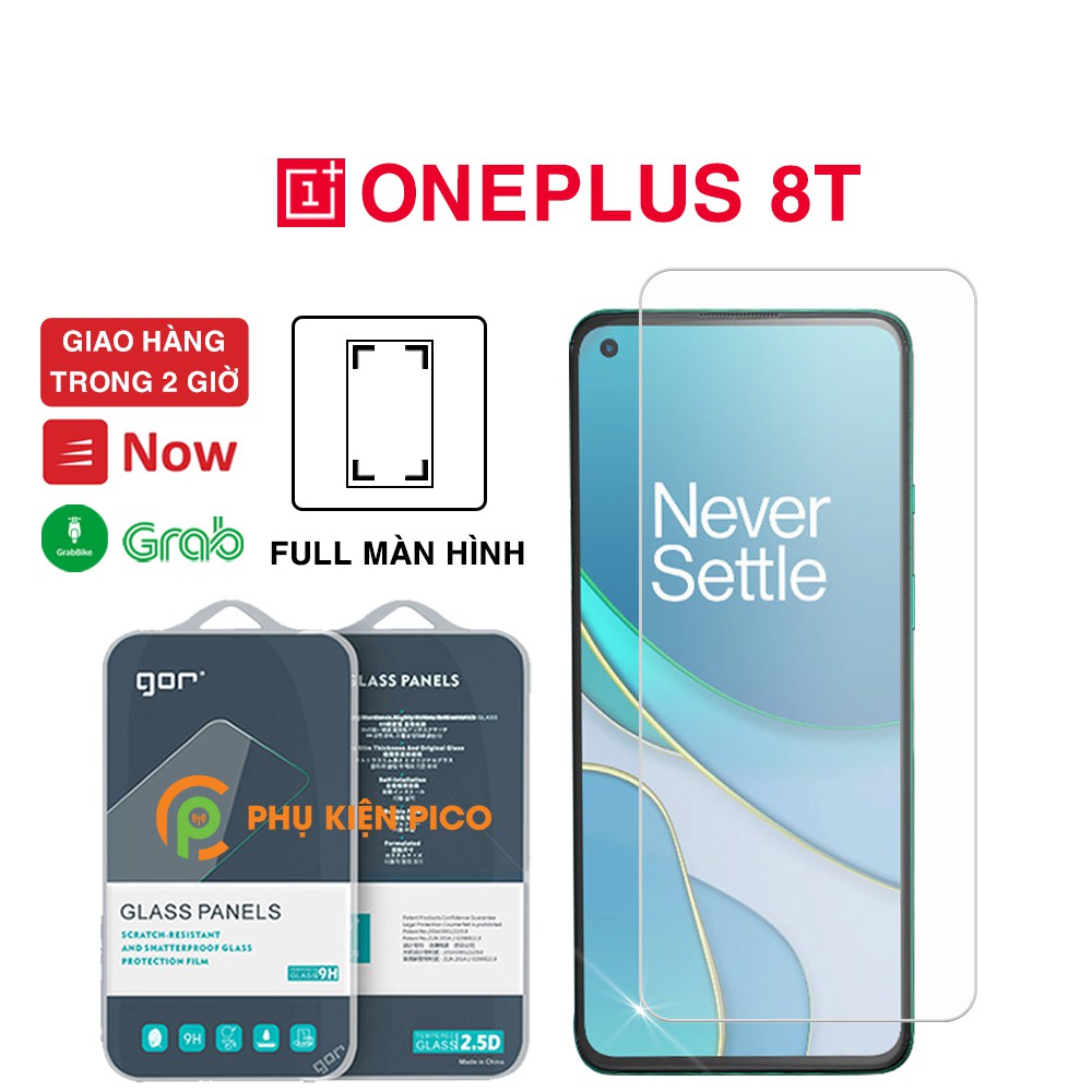 Kính cường lực Oneplus 8T full màn hình chính hãng Gor dùng chung với mọi loại ốp lưng - Dán màn hình Oneplus 8T