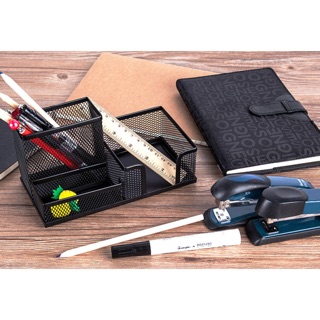 Hộp đựng bút,khay cắm bút 3 ngăn sơn tĩnh điện cao cấp chính hãng GuangBo để bàn văn phòng,bàn học sinh