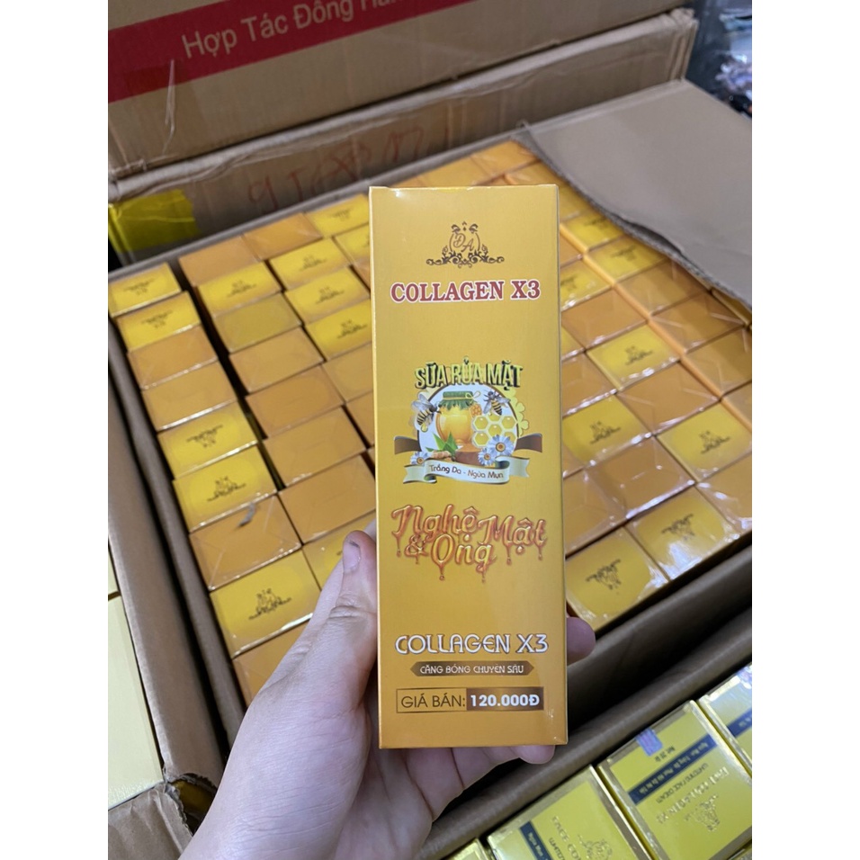 Sữa Rửa Mặt Nghệ Và Mật Ong Collagen X3 , Đông Anh Chính Hãng