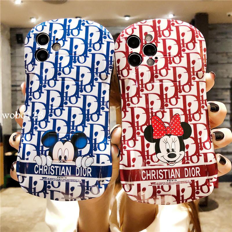 Ốp Điện Thoại Chống Va Đập In Hình Chuột Mickey Minnie Cho Iphone 11 12 Promax Xmax I7 Se2 8plus