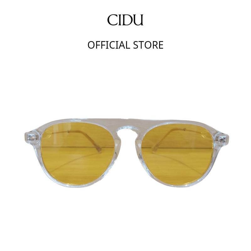 Kính Mắt Tròn Tròng Vàng Thời Trang CIDU Mk19