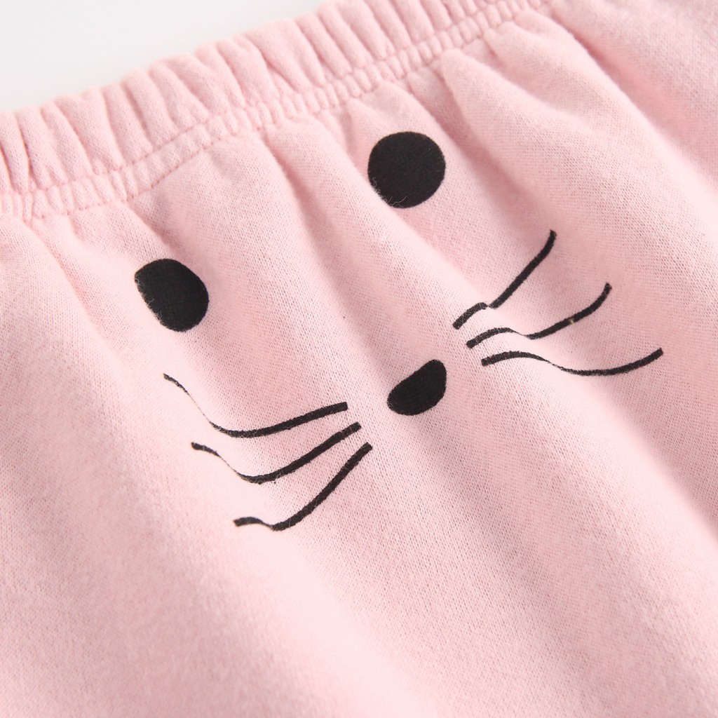 Bộ Quần Áo Sanlutoz In Họa Tiết Hoạt Hình Màu Hồng Thời Trang Mùa Đông Cho Bé