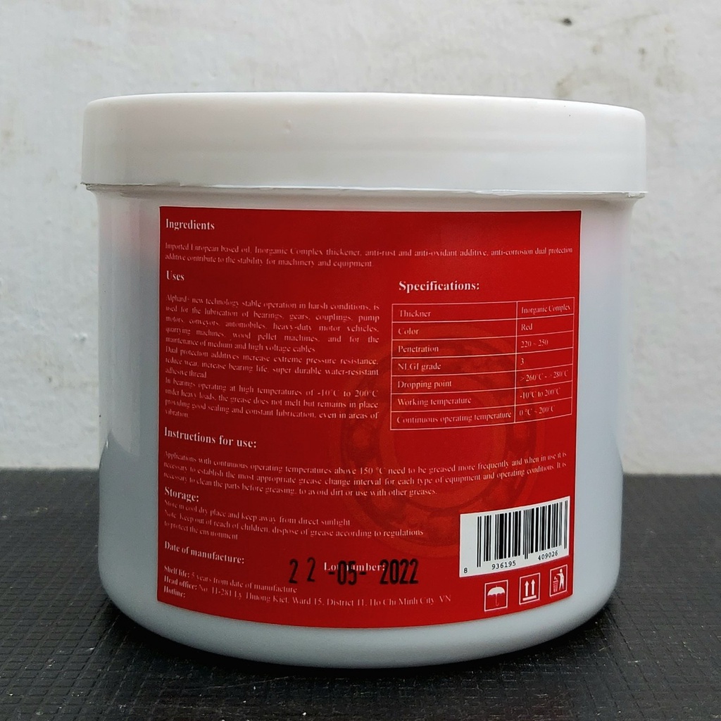ALPHARD GREASE RED EP3 454GR