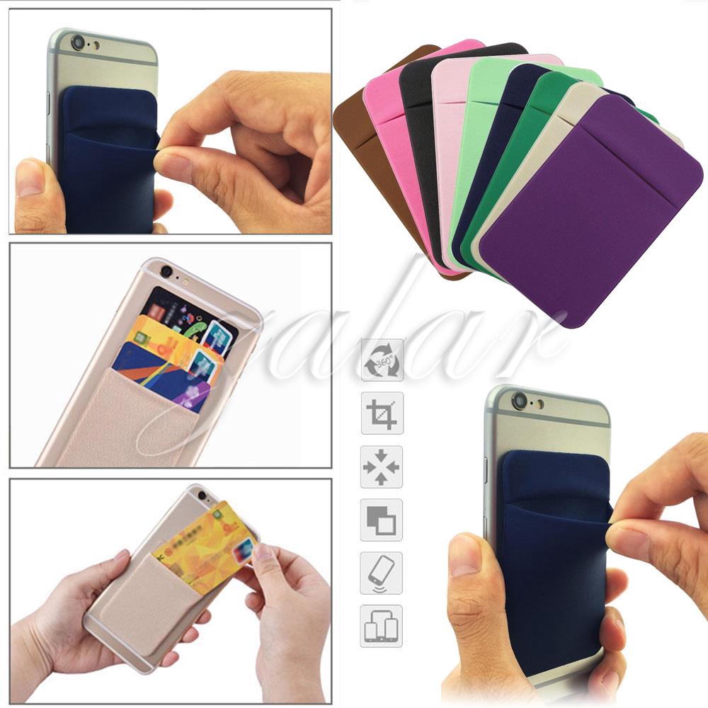 Ví đựng thẻ dán ở mặt sau của điện thoại di động tiện dụng kích thước 9.5 x 6 x 1cm