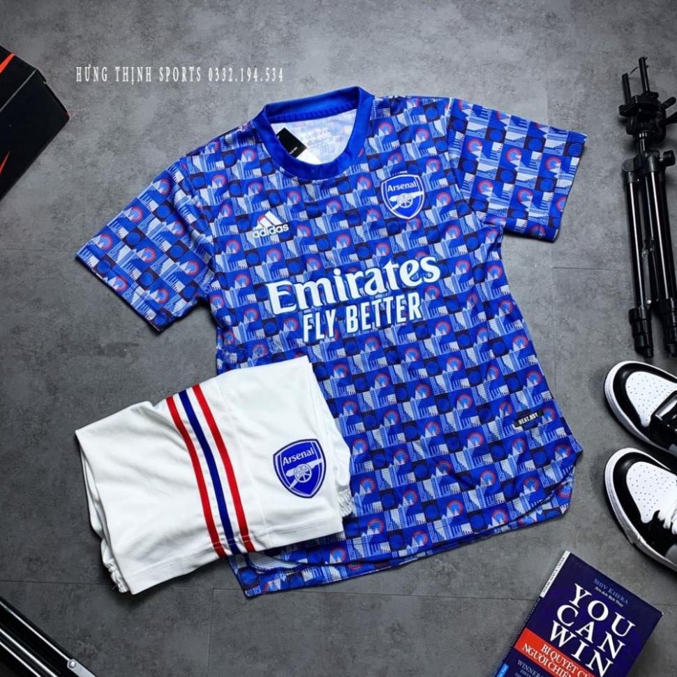 Set Bộ Thể Thao Nam Quần Áo Đá Banh CLB Arsenal Training Vải Thái Chuẩn Áo Thi Đấu - Quần Áo Bóng Đá Arsenal 2021 ! ,