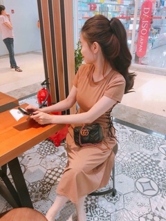 Đầm maxi đan dây