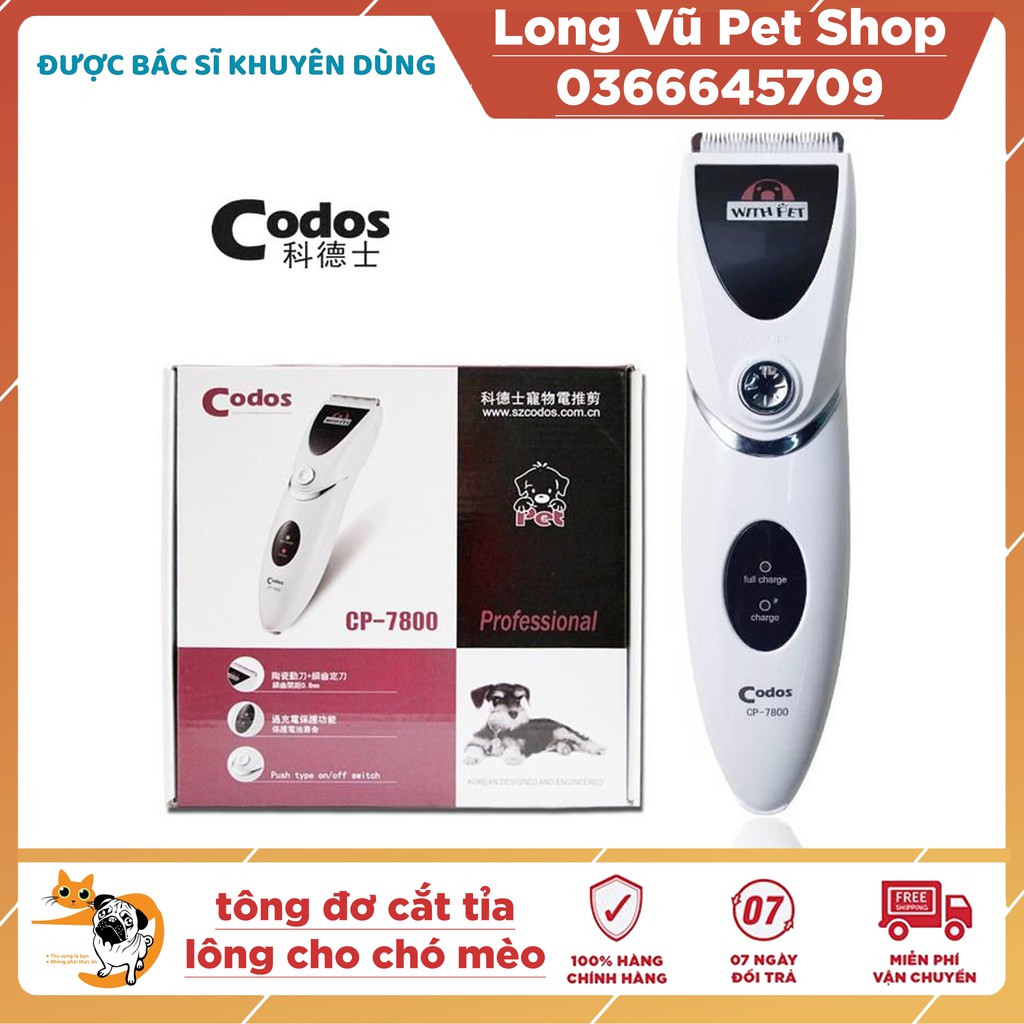 ĐỒ DÙNG THÚ CƯNG - TÔNG ĐƠ CODOS 7800 CHUYÊN CẮT LÔNG CHÓ MÈO