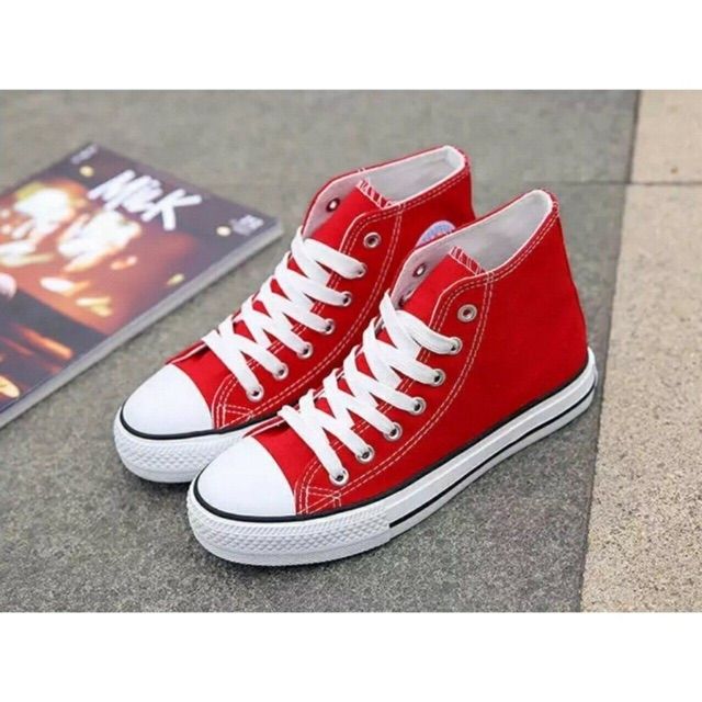 Giày thể thao nam chất vải canvas đính  ngôi sao cao cổ | BigBuy360 - bigbuy360.vn