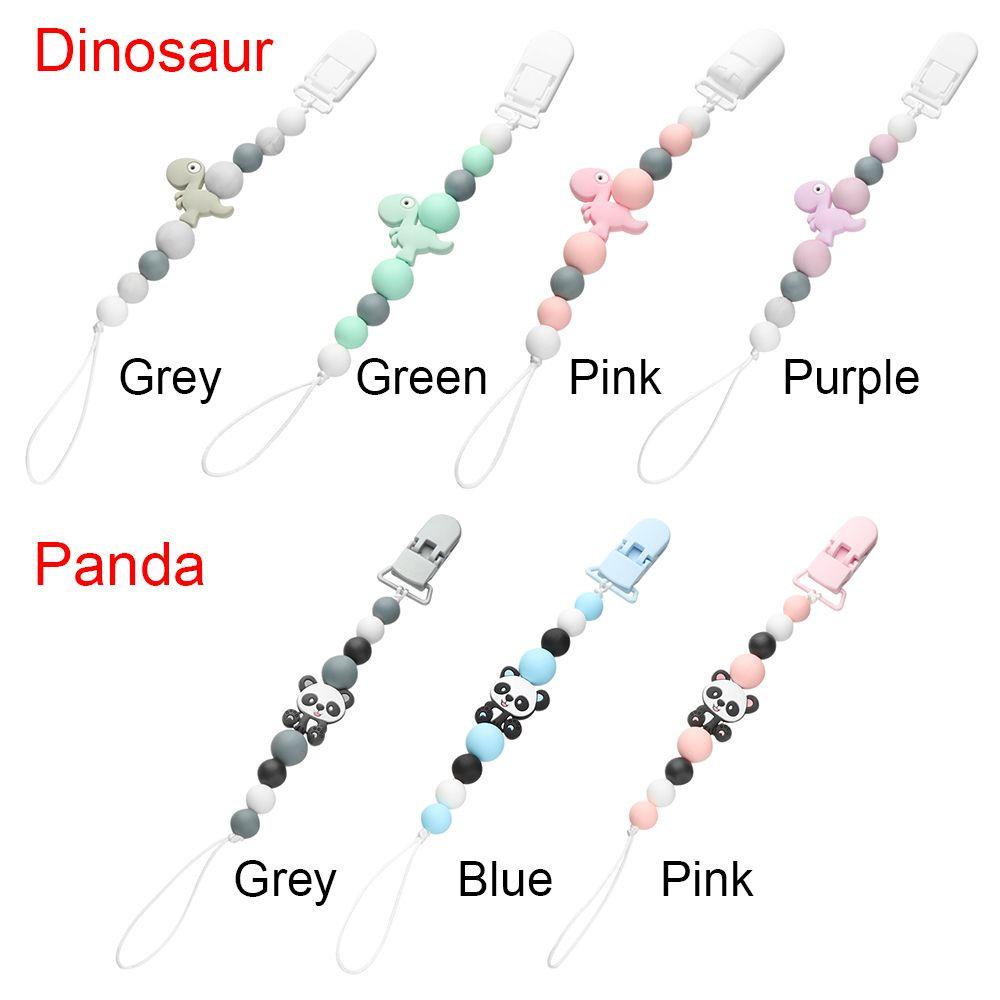 LUOL Giá Đỡ Núm Vú Giả Hình Gấu Trúc Chống Cắn Cho Bé