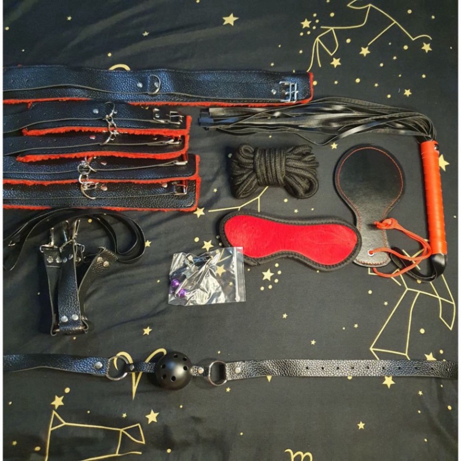 Bộ cosplay bao gồm 10 món SM màu đen đỏ đồ ngủ sexy Nhật Bản cao cấp | BigBuy360 - bigbuy360.vn