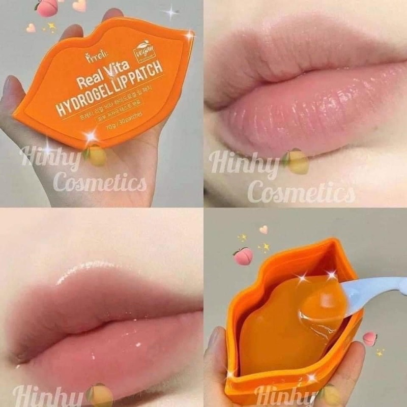 Mặt nạ dưỡng Hồng môi Pretti real vita Hydrogel lip Patch