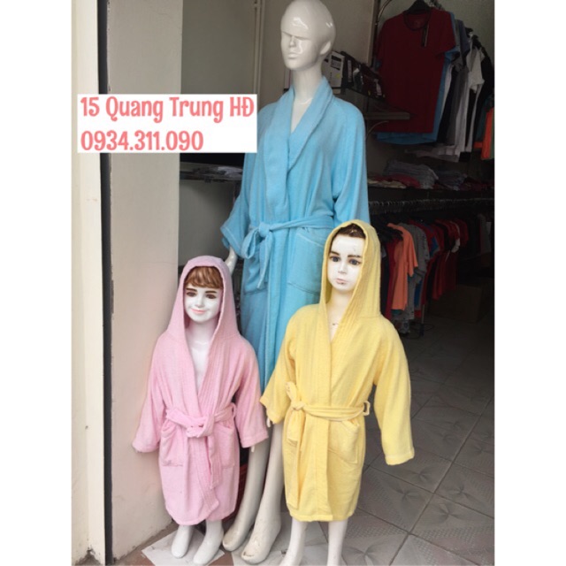 Áo choàng tắm sợi bông cotton