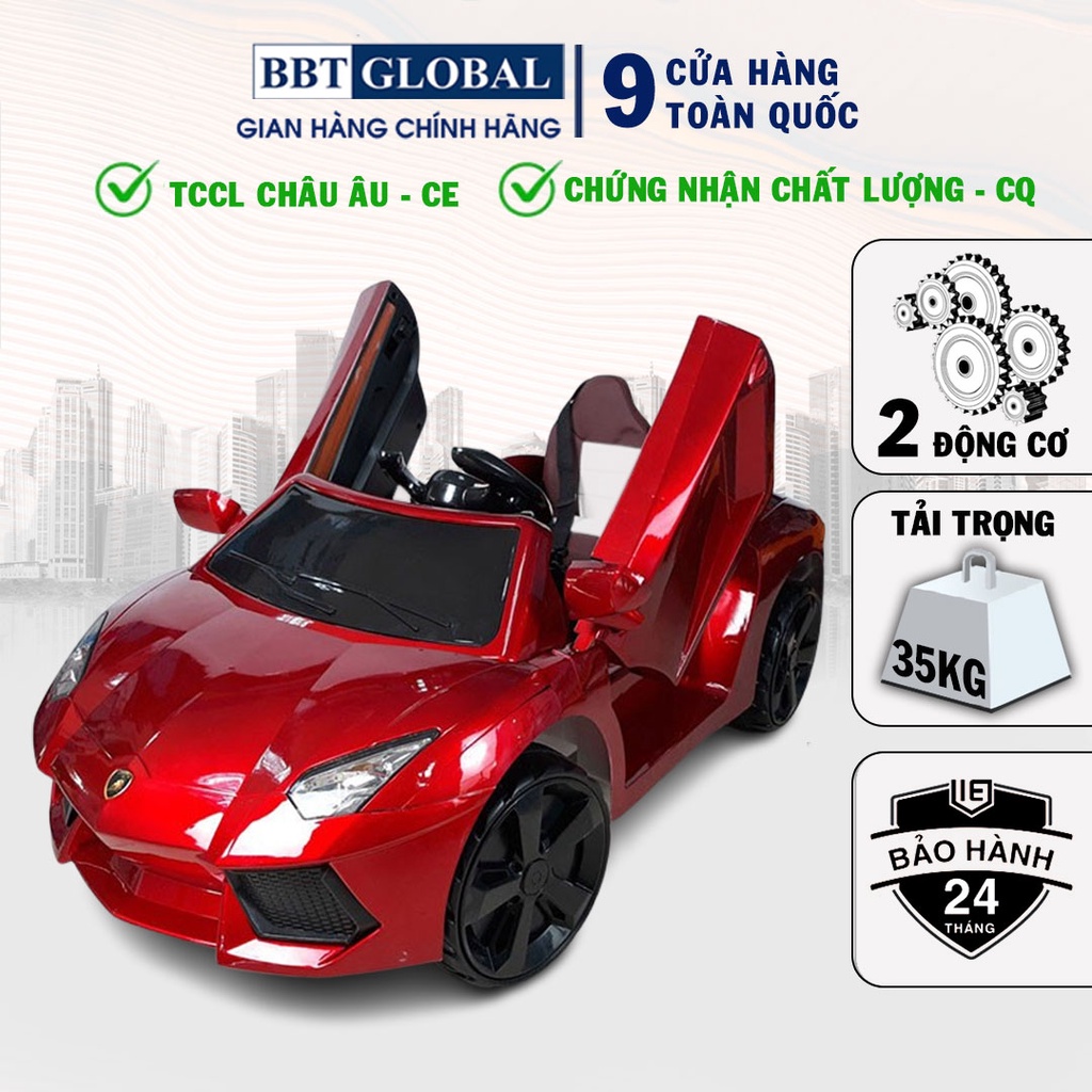 Ô tô xe điện trẻ em Lammborghini BBT GLOBAL màu xanh phun sơn BBT-6565XS