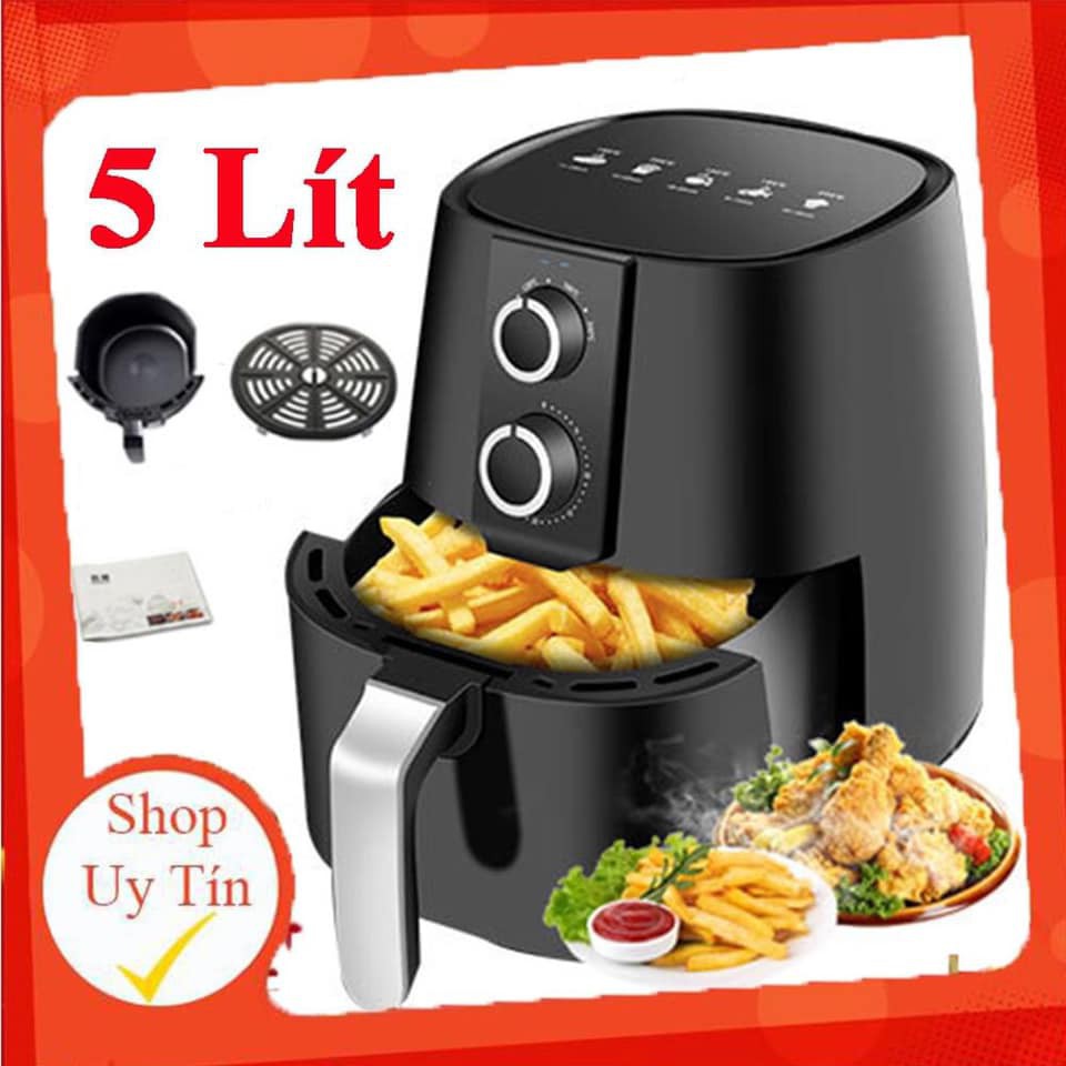 NỒI CHIÊN KHÔNG DẦU CAMEL 5L 1350W - KHÔNG MÙI, KHÔNG KHÓI, KHÔNG DẦU ĂN NGON KHÔNG LO SỢ BÉO