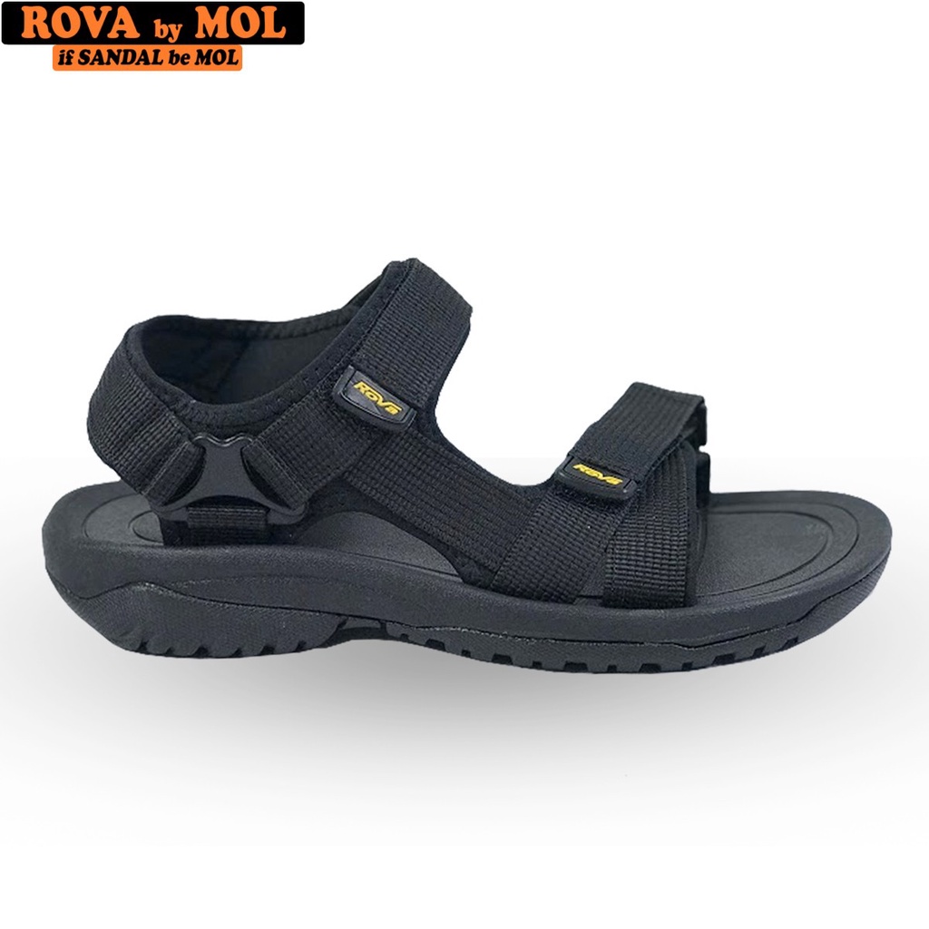 Giày sandal nam hiệu Rova siêu bền quai ngang đế cao su quai dù đi làm đi học mã RV866