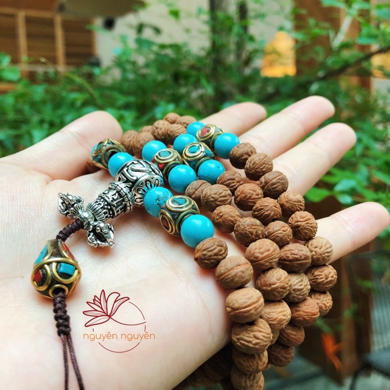 Chuỗi hạt Bồ Đề Raktu mix charm Tây Tạng