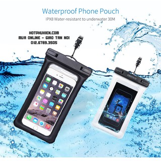 Túi chông nước V4 Chuẩn kháng nước IPx8 chứng nhận quốc tế cho điện thoại từ 6 inch - Hàng chính hãng
