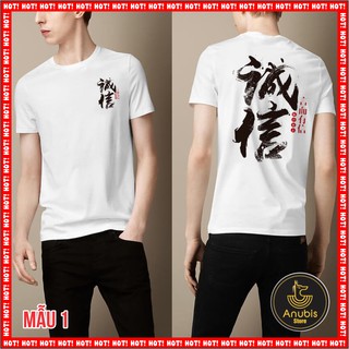 Áo thun unisex in 2 mẶt chỮ nhẬt bẢn hàng chọn