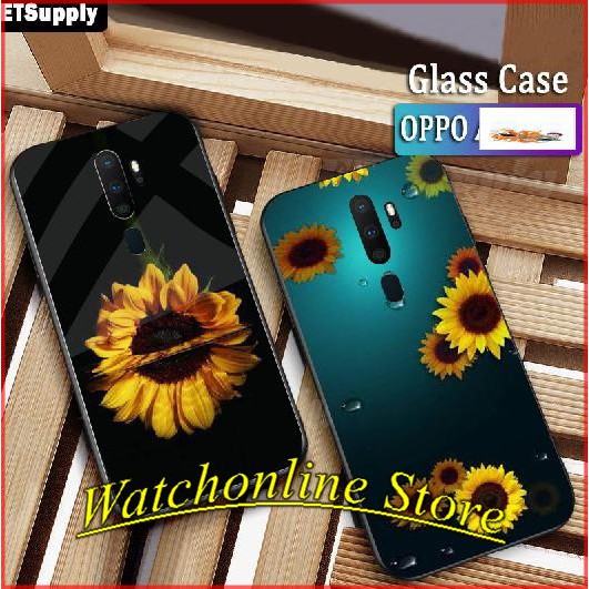 Ốp lưng phủ bóng Oppo A3s / A5s / A83 / A7 / A31 / A1k / Reno 2f / A5 2020 / A9 2020 họa tiết hoa Hướng Dương