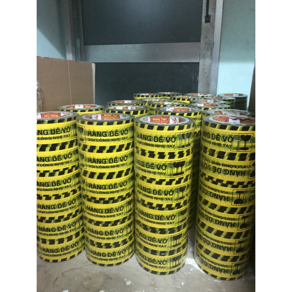 Băng Dính In Chữ Hàng Dễ Vỡ Xin Nhẹ Tay/Băng Keo Hàng Dễ Vỡ Cảnh Báo Vận Chuyển