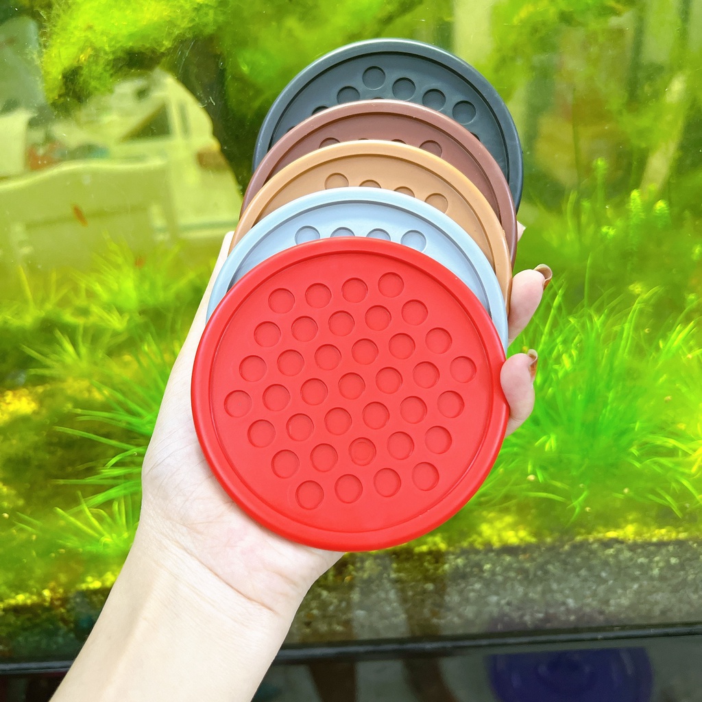 Đế Lót Ly Nhựa Dẻo RICO Cao Cấp 9cm - Lót Ly Tổ Ông Nhựa TRÒN dẻo dày dặn tiện lợi