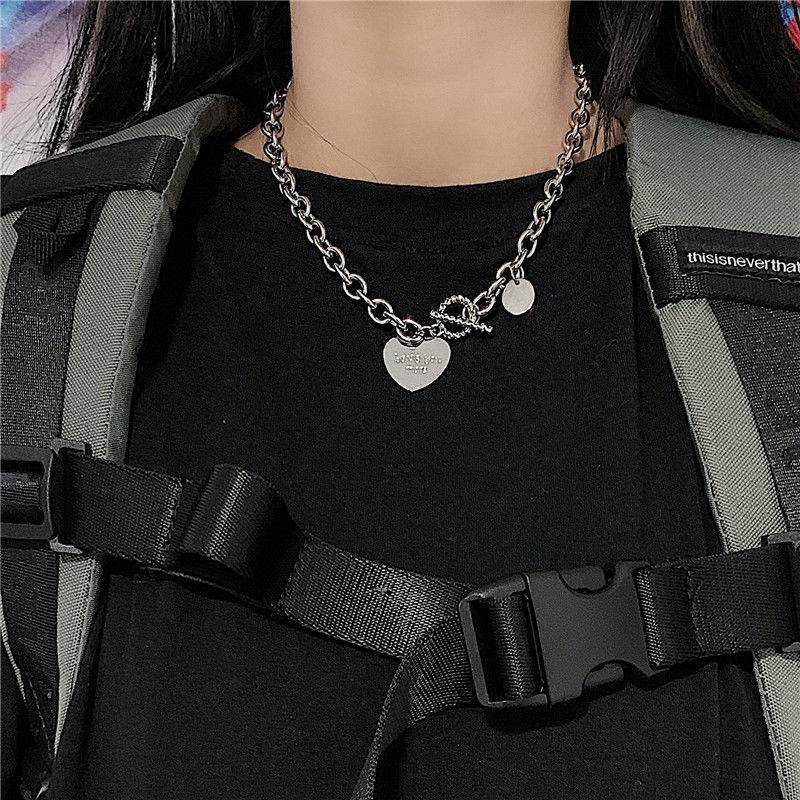 Dây Chuyền Có Khóa Hình Trái Tim Phong Cách Punk Thời Trang Dành Cho Nam Và Nữ 22222