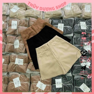 Quần đùi vải nữ, quần short vải nữ khoá giọt lệ ôm eo chất vải tuyết mưa cao cấp