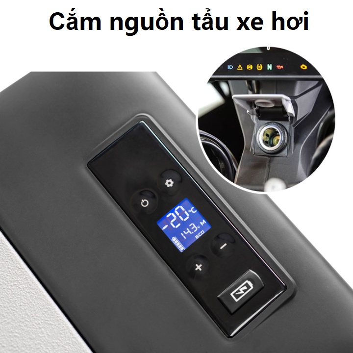 Tủ lạnh mini dùng trong nhà và trên xe ô tô DC15 - Công suất 45W, dung tích 15 lít