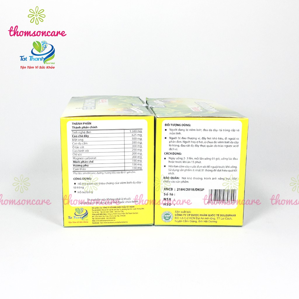 Cốm dạ dày - hỗ trợ giảm đau dạ dày, trào ngược, trung hòa dịch vị từ chè dây, nghệ đen và thảo dược