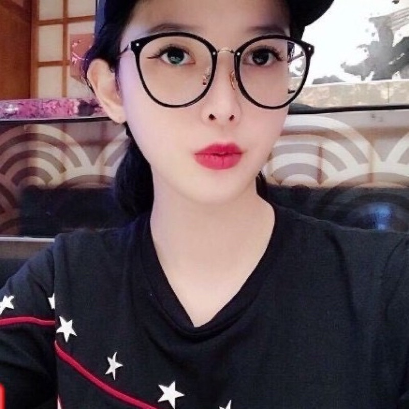 Gọng kính cận nam nữ tròn kim loại trắng đen trong suốt - Bự Store - MS 117