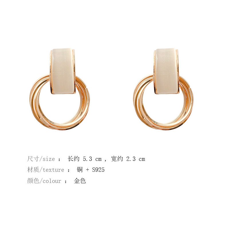 Khuyên tai tròn thiết kế độc đáo thời trang cho nữ