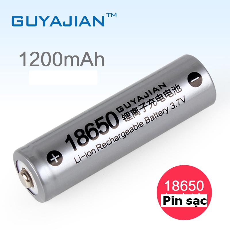 Pin 18650,pin sạc 3 7v METAL STORE dung lượng 1200mah đầu nồi