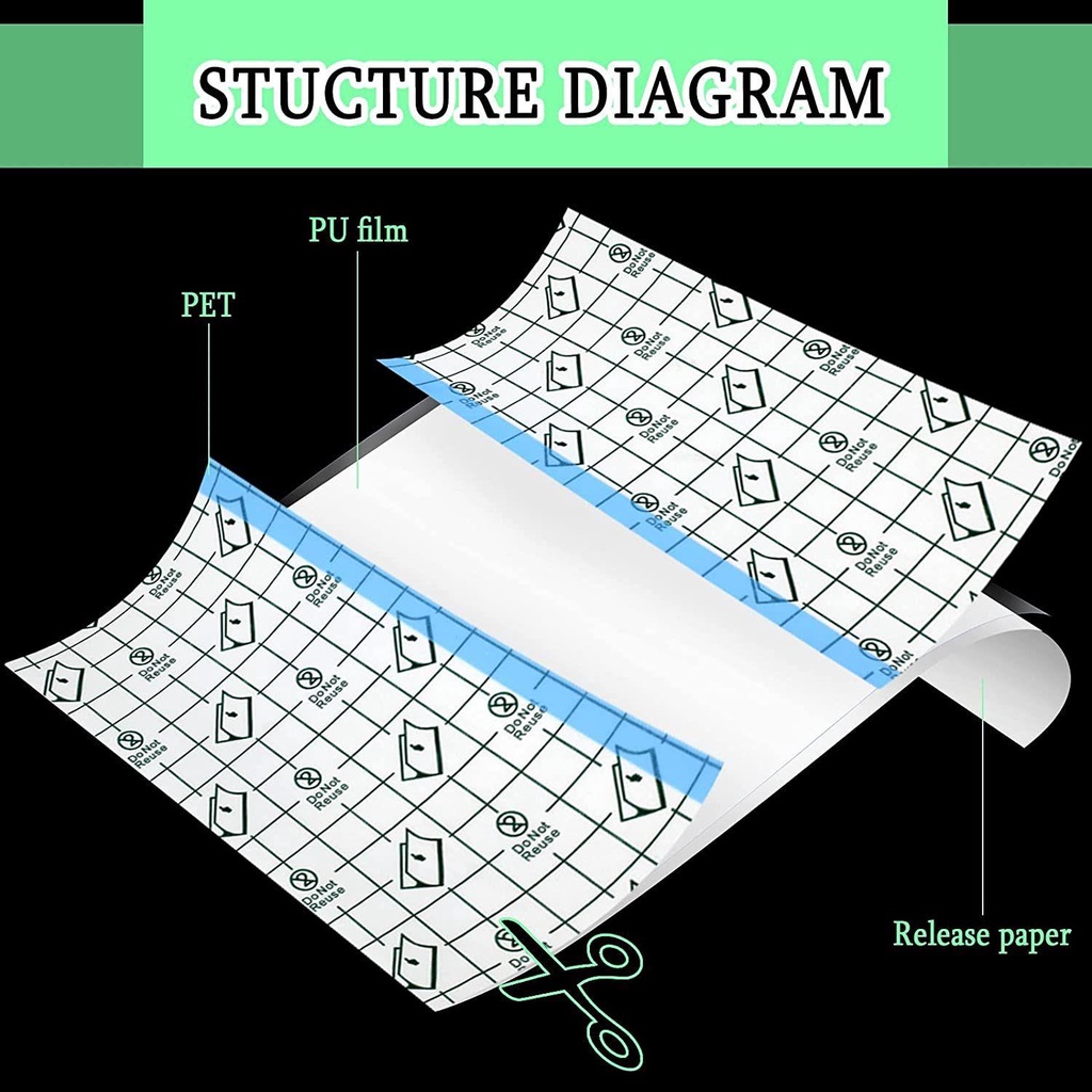 DIACHAVN Set 100 Băng Dính Trong Suốt Dùng Xăm Hình Tiện Dụng