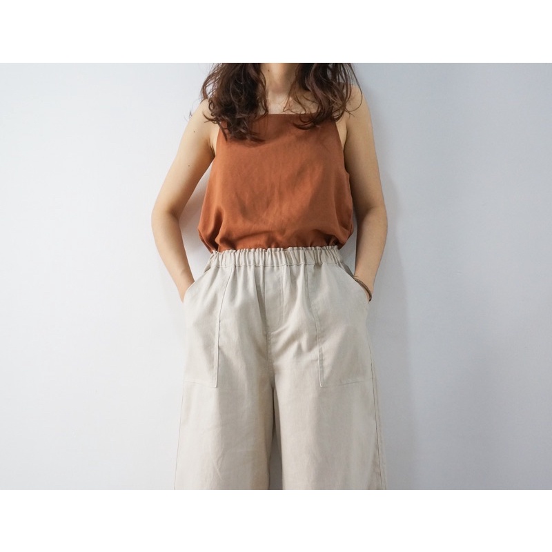 Áo dây vải linen