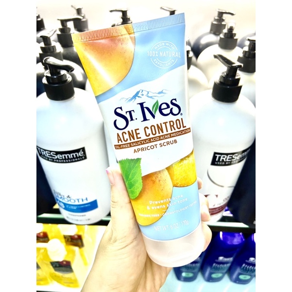 Sữa Rửa Mặt Tẩy Tế Bào Chết St.Ives 2 trong 1 dành cho da dầu mụn, da khô & làm trắng da 170ML