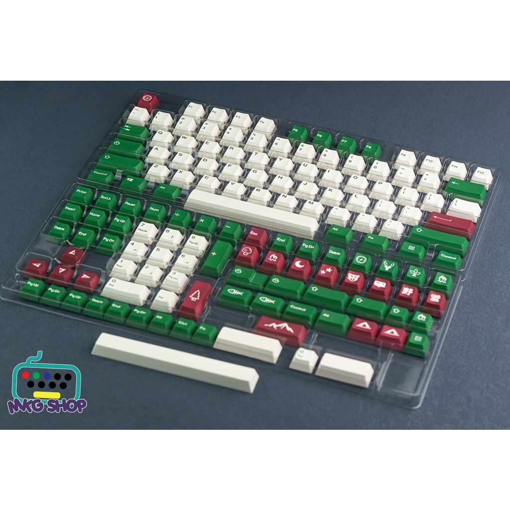 Keycap Camping, nhựa PBT dyesub, 147 nút bàn phím cơ, cherry profile