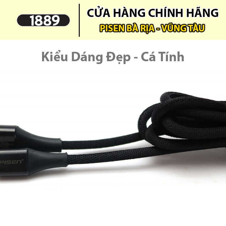 Cáp Sạc Pisen USB Type-C 2.4A 1200m Chống Đứt Gãy - Cáp Sạc Type C Hỗ Trợ Sạc Nhanh Điện Thoại Samsung Android